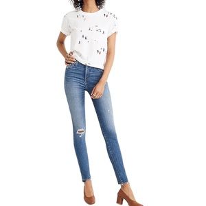 Madewell Curvy High-Rise Skinny Jeans Drop Step-Hem Edition Size 24